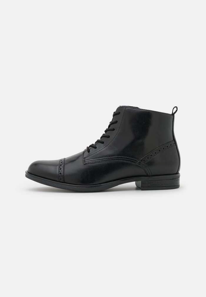 Bottines Anna Field LEATHER Plates Zip UP Noir Femme | GVB-3858592